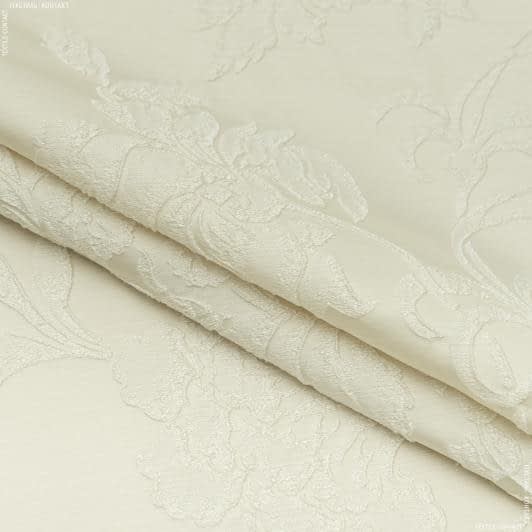 Ткани жаккард - Декоративная ткань Дрезден компаньон цветы,крем-брюле