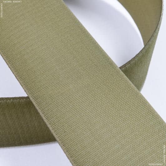 Тканини для одягу - Липучка Велкро пришивна жорстка частина колір світлий хакі 80мм/25м