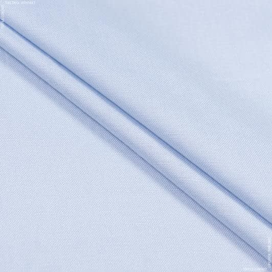 Ткани для брюк - Костюмный полулен светло-голубой