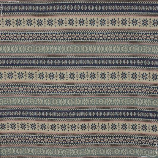 Ткани для декоративных подушек - Гобелен орнамент-93 беж,т.синий ,красный