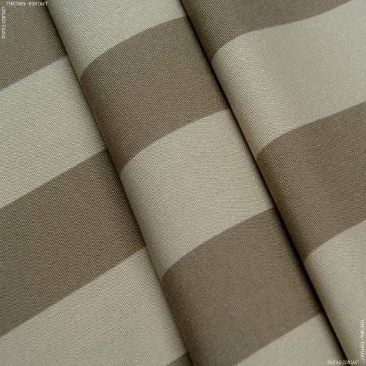 Тканини портьєрні тканини - Дралон смуга /LISTADO колір пісок, темно бежевий