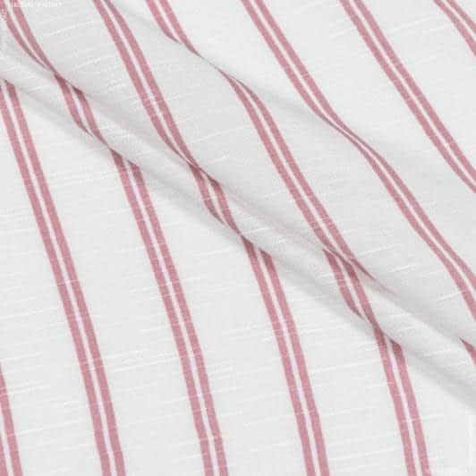 Тканини для сорочок - Батист віскозний Захара подвійні фрезові смужки на білому