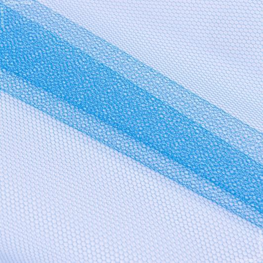 Тканини ненатуральні тканини - Фатин жорсткий темно-блакитний