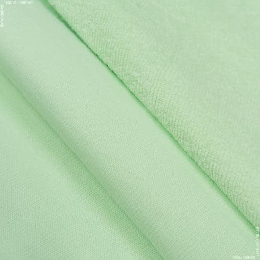 Ткани для детской одежды - Махровое полотно одностороннее салатовое