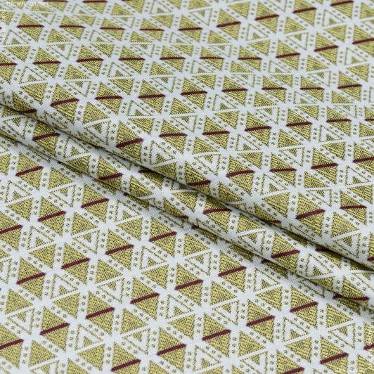 Тканини портьєрні тканини - Жакард Трамонтана ромбик колір липа