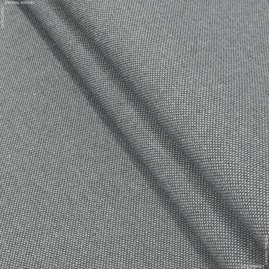 Тканини льон - Декоративна тканина Оскар меланж т.сірий, св.сірий