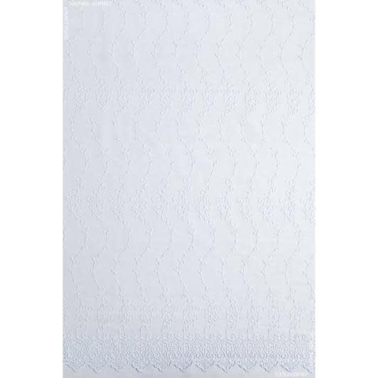 Тканини весільна тканина - Тюль вишивка Медея білий