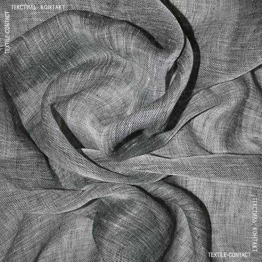 Тканини гардинні тканини - Тюль льон Лато сірий з обважнювачем