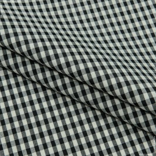 Тканини для скатертин - Декоративна тканина Рустікана пепіта чорна
