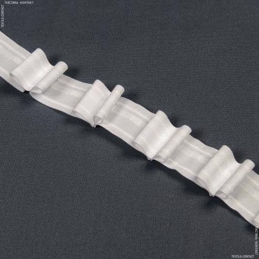 Ткани готовые изделия - Тесьма шторная Бантовые складки матовая КС-1:2.5 40мм±0.5мм/50м