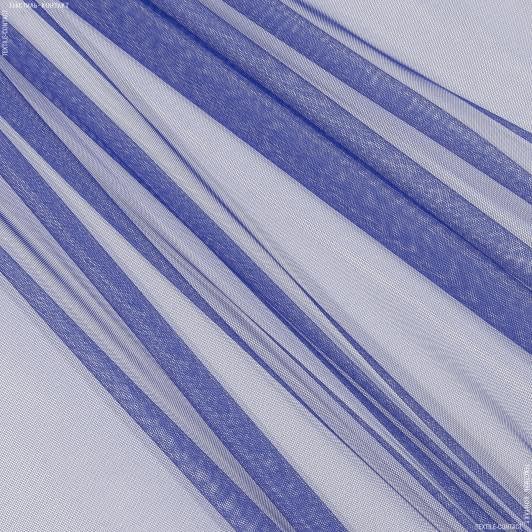 Ткани гардинные ткани - Тюль сетка  мини Грек  василёк