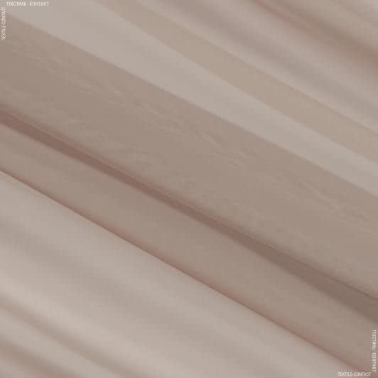 Ткани фиранка - Тюль вуаль бежево-розовый