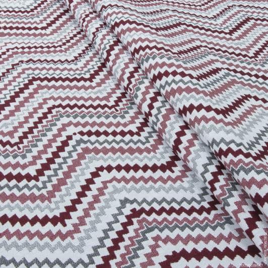 Ткани портьерные ткани - Жаккард Консул/ CONSUL красный, серый