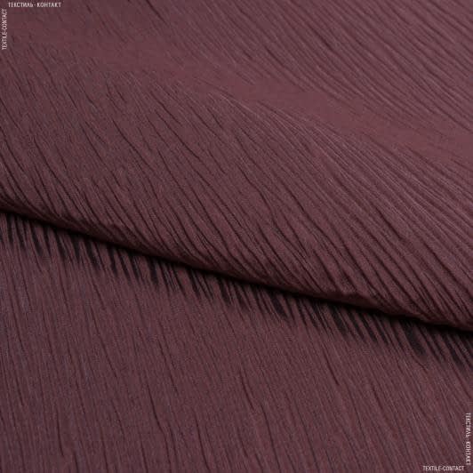 Ткани тафта - Декоративная ткань Жако креш цвет т.терракот