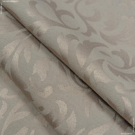 Ткани портьерные ткани - Ткань для скатертей Вилен т.бежевая