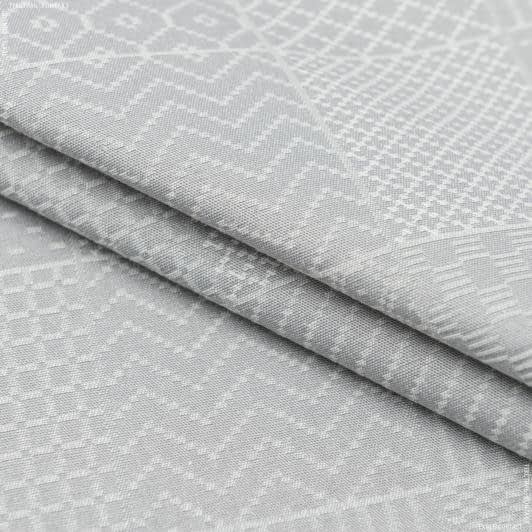 Ткани портьерные ткани - Скатертная ткань Бокует /BOUQUET св.серая