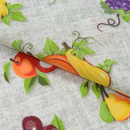 Тканини для столової білизни - Тканина скатертна  рогожка овочі