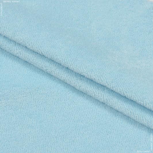 Ткани для постельного белья - Махровое полотно 2*100см голубое