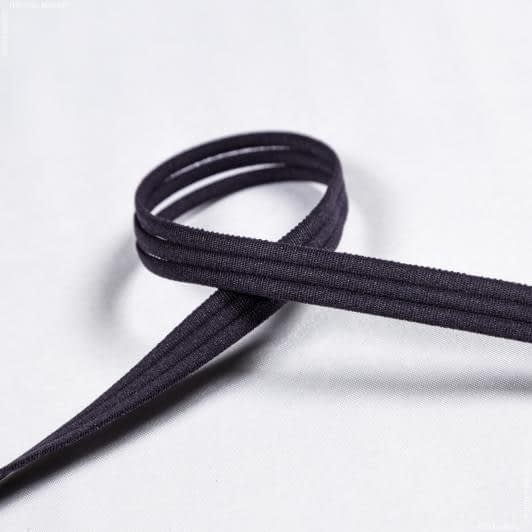 Тканини фурнітура і аксесуари для одягу - Резинка три смужки темно-фіолетова