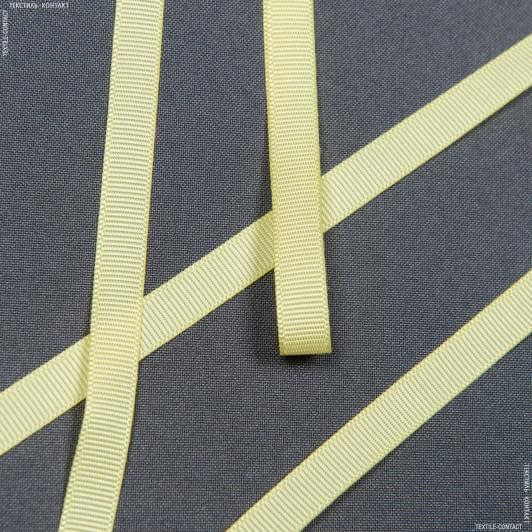Ткани для украшения и упаковки подарков - Репсовая лента Грогрен  цвет св.лимон 10 мм