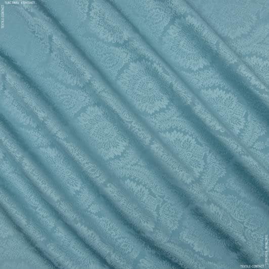 Тканини для римських штор - Портьєрна тканина Муту /MUTY-98 вензель колір блакитна ялинка