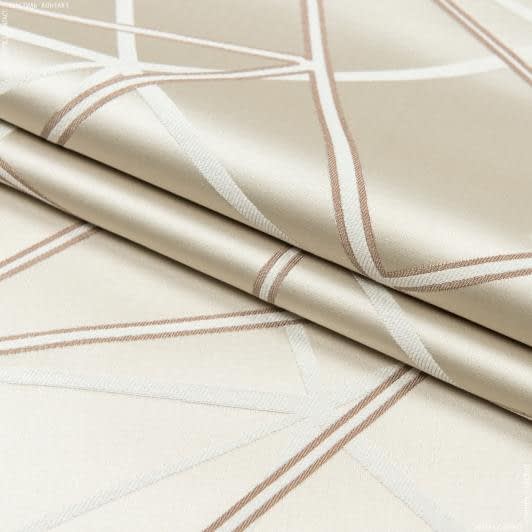 Тканини портьєрні тканини - Декоративна тканина Палмі / Palmi абстракція колір крем брюле
