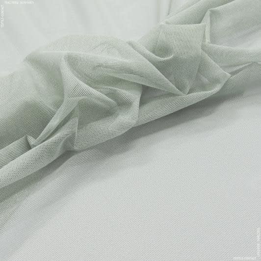 Ткани ритуальная ткань - Тюль сетка Крафт цвет св.лазурь с утяжелителем