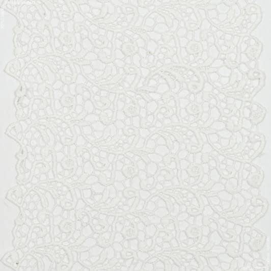 Ткани кружево - Декоративное кружево Бора молочный  23,5  см