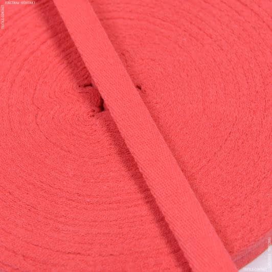 Тканини фурнітура для декора - Декоративна кіперна стрічка червона 15 мм