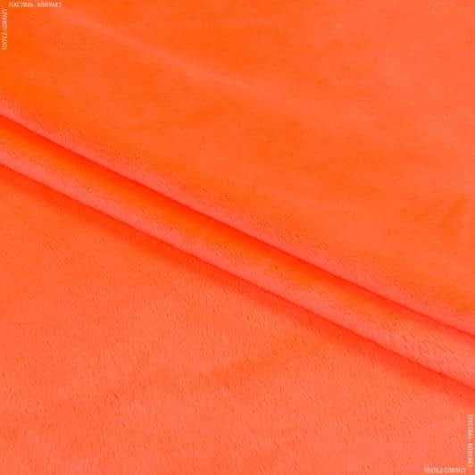 Ткани для мягких игрушек - Плюш биэластан ярко-оранжевый