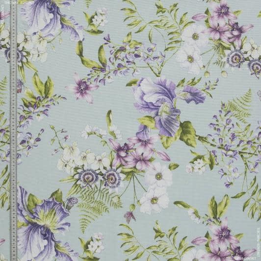 Ткани хлопок смесовой - Декоративная ткань Фиона цветы фиолетовый
