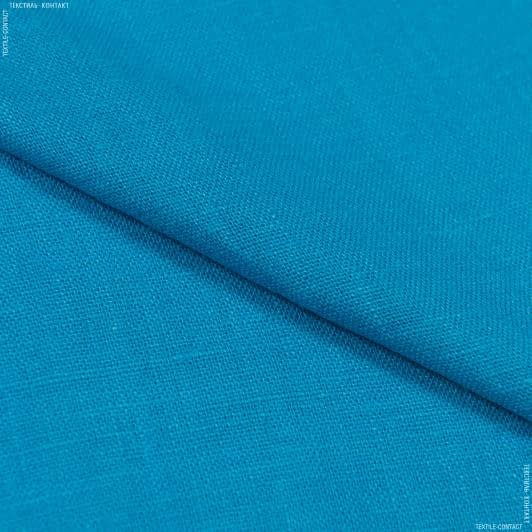 Ткани для слинга - Лен костюмный стиранный темно-голубой