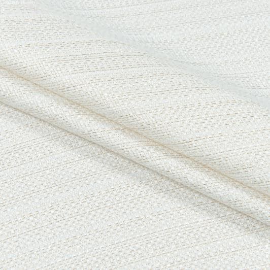 Ткани портьерные ткани - Декоративная рогожка Элиста люрекс золото, молочный