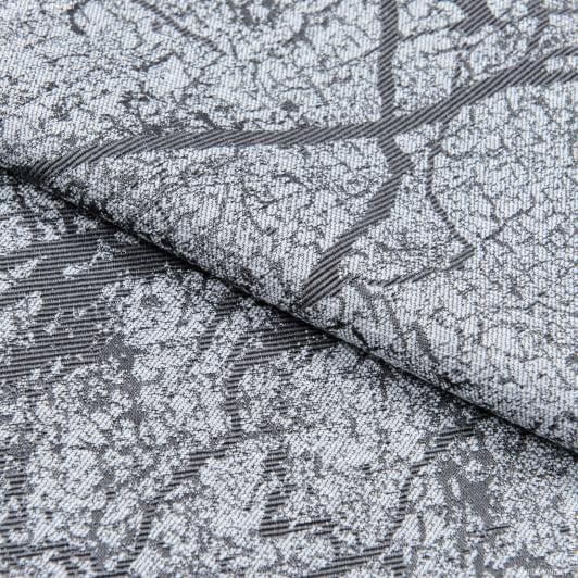 Ткани портьерные ткани - Жаккард  Бэркли Мрамор т. серый