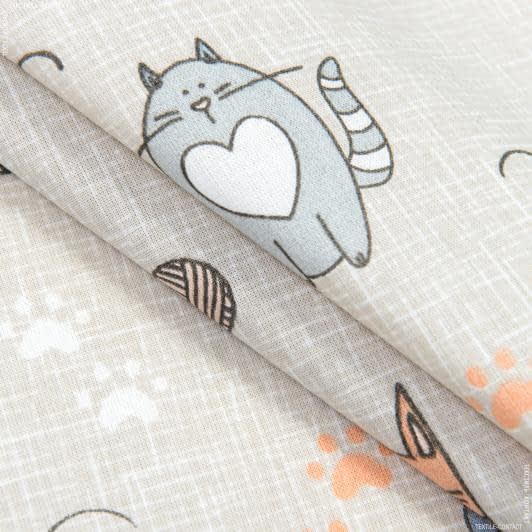 Ткани для постельного белья - Бязь ТКЧ набивная коты