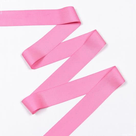 Ткани для украшения и упаковки подарков - Репсовая лента Грогрен  т.розовая 41 мм