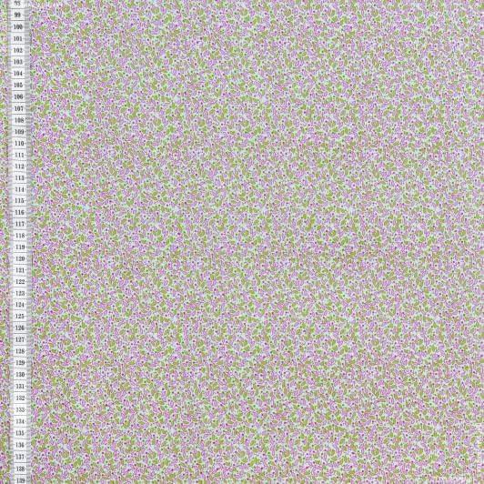 Ткани для декоративных подушек - Экокоттон листочки мелкие, розовый