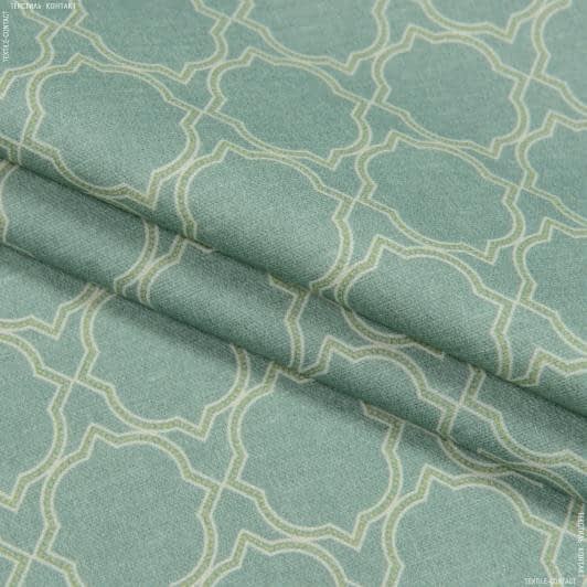 Тканини етно тканини - Декоративна тканина Марокканський ромб морська зелень