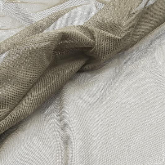 Ткани ритуальная ткань - Тюль сетка Крафт цвет мокко с утяжелителем