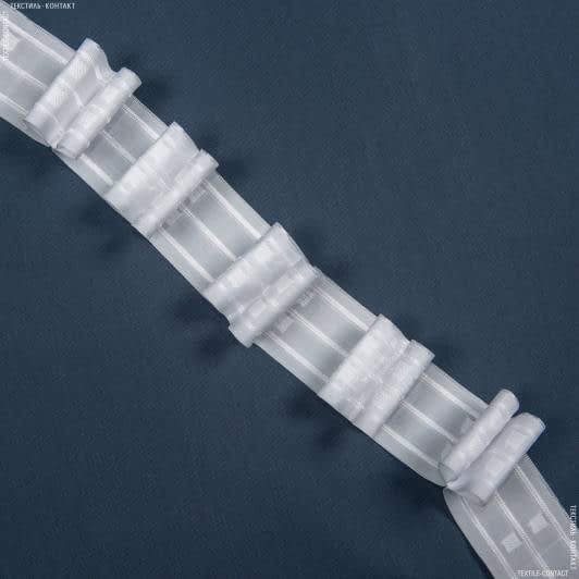 Ткани фурнитура для декора - Тесьма шторная Бантовые складки разноширокие матовая  КС-1:2.5 65мм±0.5мм /100м
