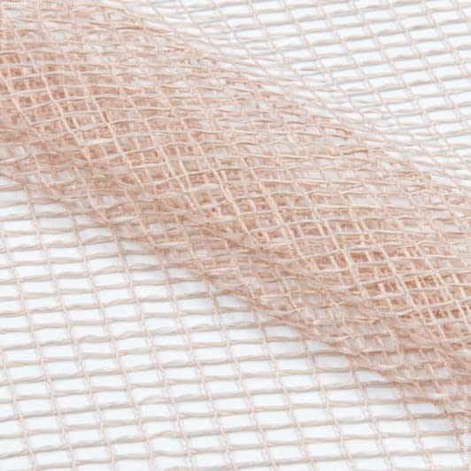 Тканини гардинні тканини - Тюль сітка Кейті рожева з обважнювачем