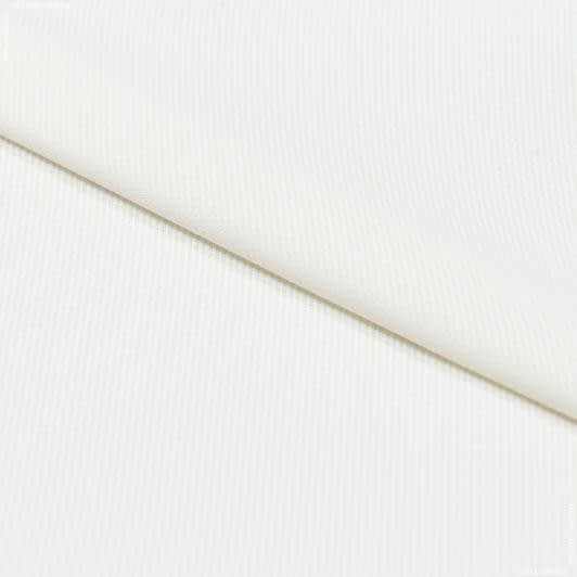 Тканини для блузок - Сорочкова мінісмужка кремова на білому