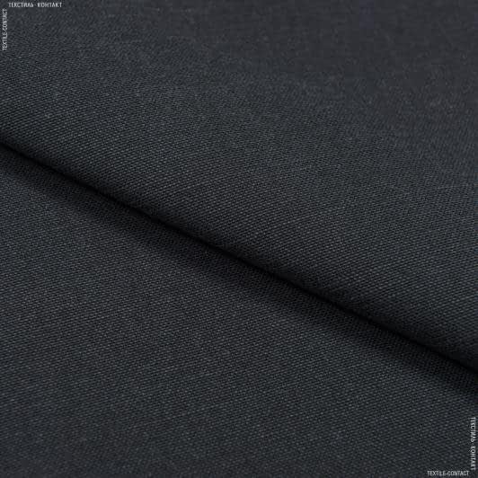 Тканини для перетяжки меблів - Декоративна тканина Панама софт колір графіт