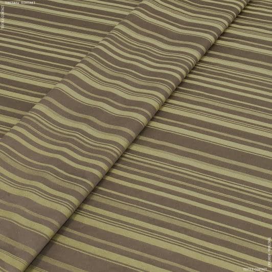 Ткани портьерные ткани - Декоративная ткань Лачио полоса коричневая