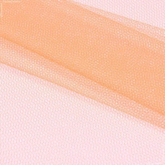 Ткани для украшения и упаковки подарков - Фатин жесткий ярко-оранжевый