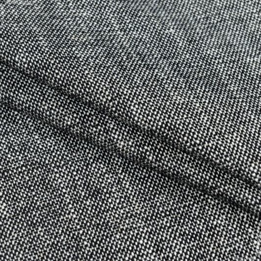 Ткани для бескаркасных кресел - Рогожка  Орфион меланж  черная