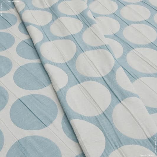 Ткани tk outlet ткани - Декоративная ткань Фине горох цвет голубая лазурь