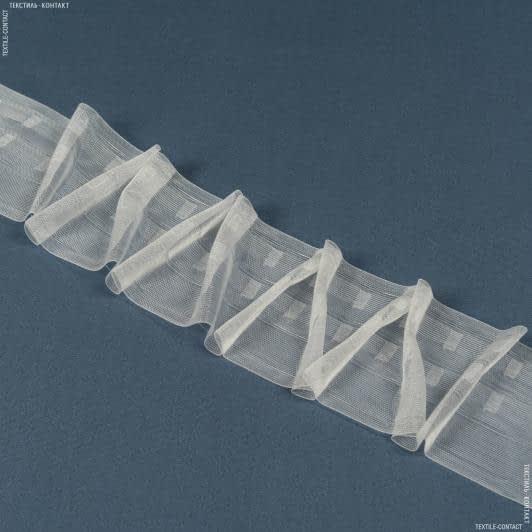 Ткани фурнитура для декора - Тесьма шторная Зиг-Заг прозрачная КС-1:2.5 100мм±0.5мм/100м