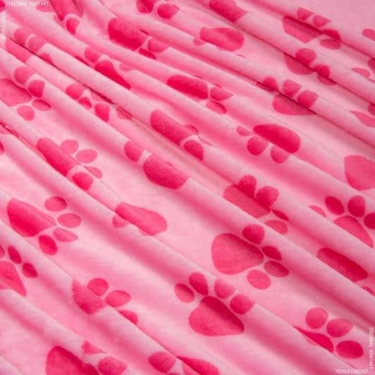 Ткани для костюмов - Флис велсофт  розовый