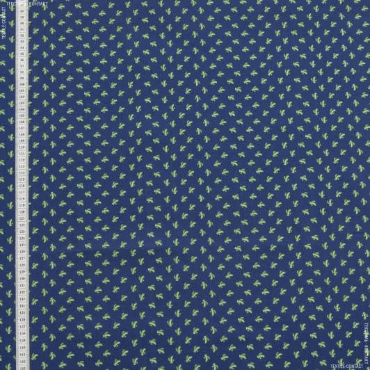 Ткани для детской одежды - Экокоттон кактусы фон синий